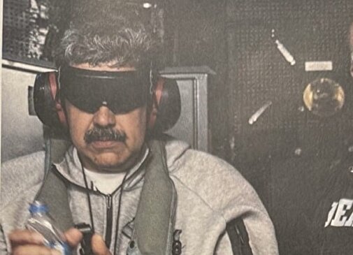 ترامپ، عکس مادورو را پس از بازداشت و روی ناو «ایوو جیما» منتشر کرد